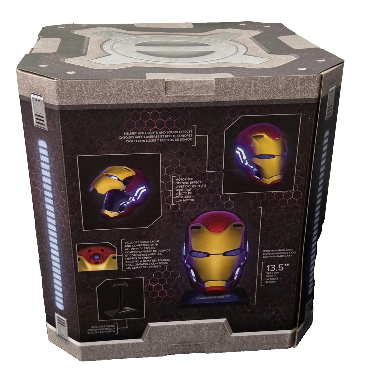 iron man 3 motorized helmet Wearable & LED Lights (33Cm)| Hellzone – HELLZONE 1 scale reproduction of the MCUs Mark V Iron Man Armor Helmet 👨 Iron Man Motorized Mk