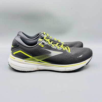 Brooks Shoes Mens 8 Gray Yellow Ghost 15 Road Running Trainers Sneakers