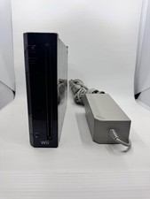 Nintendo Wii Console Black Console  Power Cord Only  Good Condition Tested
