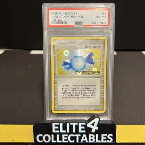 Emerald - Rare Candy 83/106 Reverse Foil - PSA 8