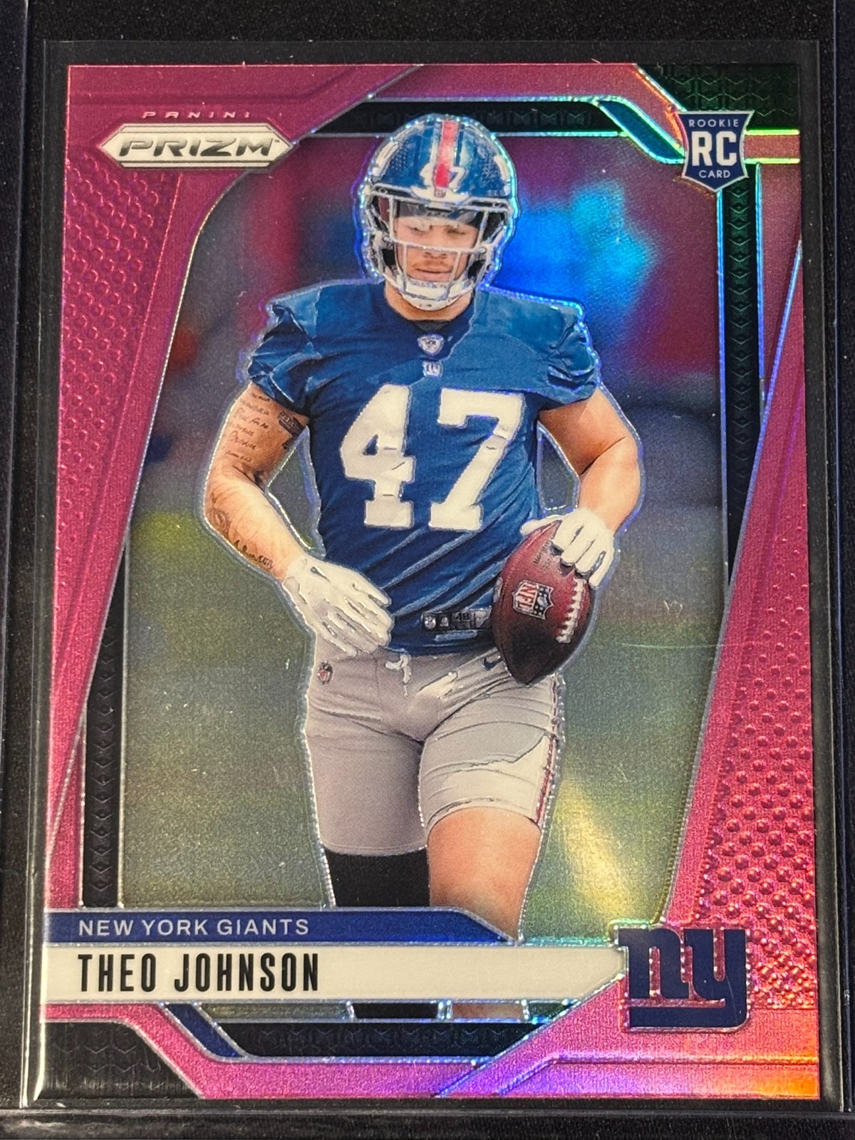 2024 Panini Prizm - Pink Prizm Theo Johnson #390
