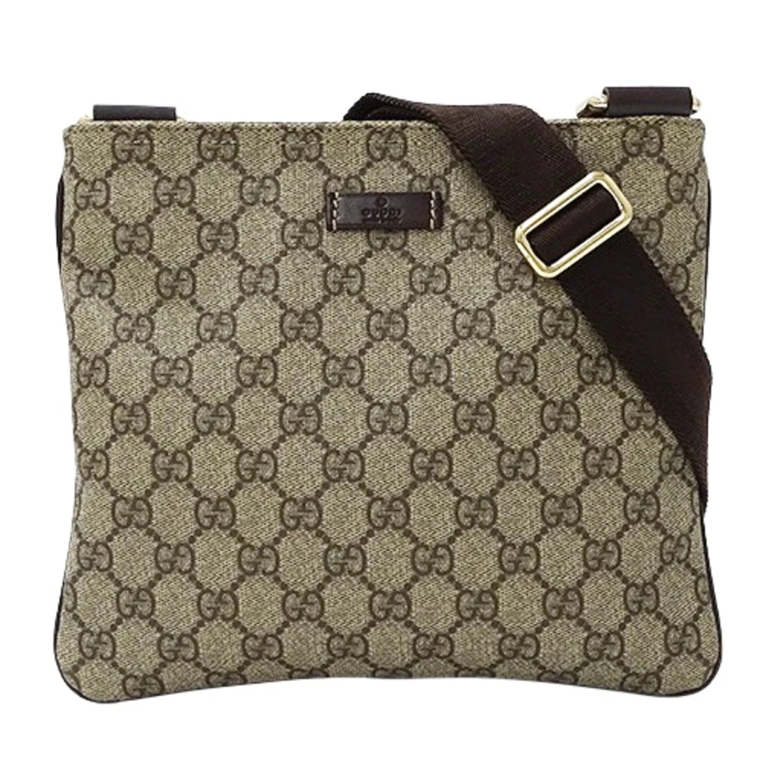 Gucci Sac Femme Homme Marque Épaule Gg Suprême Marron Beige 201538 Mini Small
