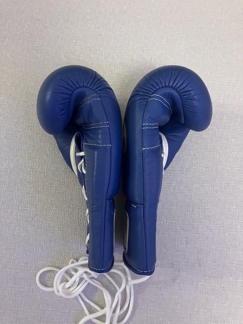 Winning パンチングミット ホワイト・ブルー Winning Boxing Gloves 8oz String Professional Type MS-200