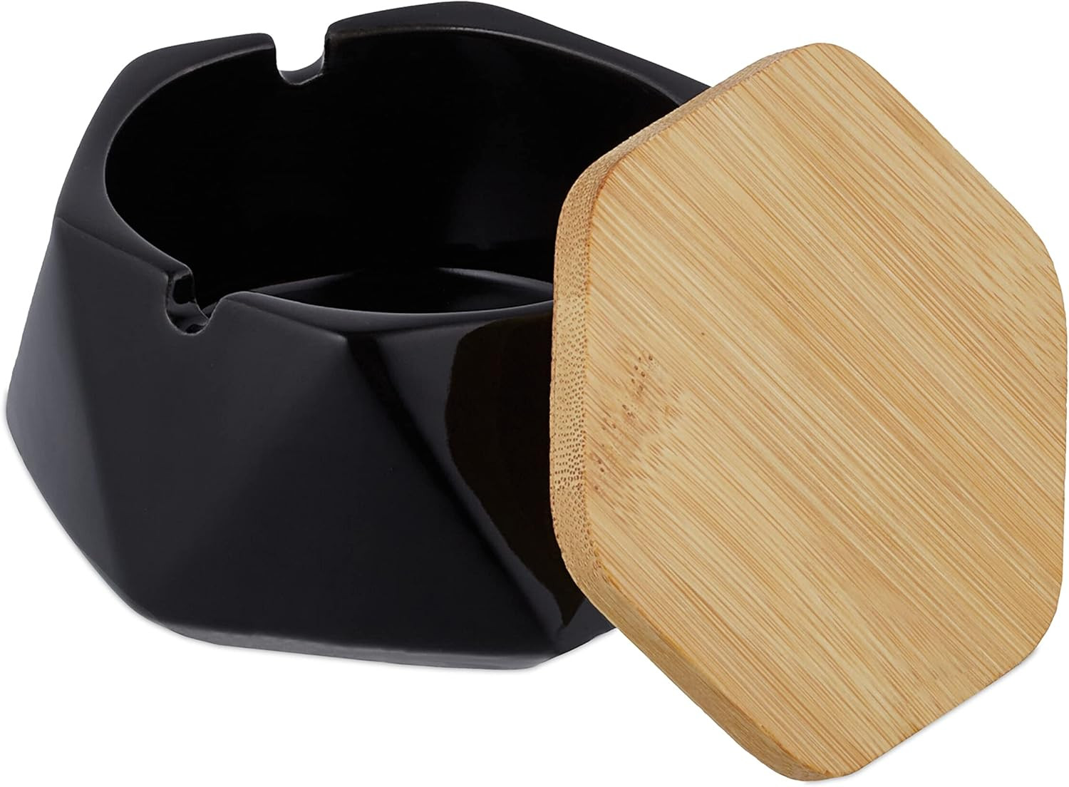 Portacenere Ceramica Elegante con Coperchio - Antivento per Casa e Ufficio