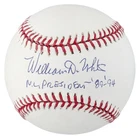 Bill White Signed Inscribed Auto OML Selig Baseball - JSA