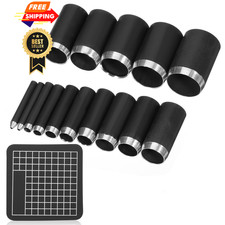 16 PCS Leather Hole Punch Tool Circle Cutter Set Small Black
