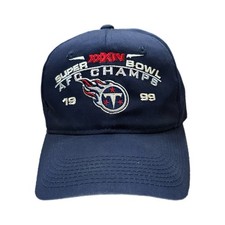 Vintage 1999 AFC Champs Tennessee Titans Super Bowl XXXIV Snapback Headmaster