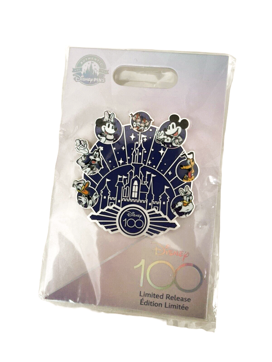 Walt Disney 100th Year ミッキー ピン DISNEY 100 YEARS PLATINUM CELEBRATION MICKEY MOUSE & FRIENDS CAST