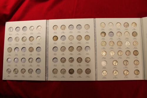 SET AVVIAMENTO PARZIALE 59 MONETE ARGENTO MERCURIO IN NUOVO H.E. FOLDER MONETE HARRIS, - Foto 3 di 17