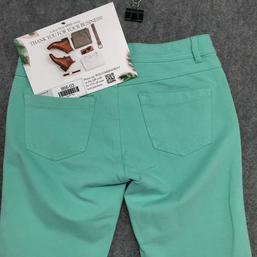 Active USA Youth Jeans Girls Size M Light Green Jegging Knit Denim Stretchy - Picture 9 of 12