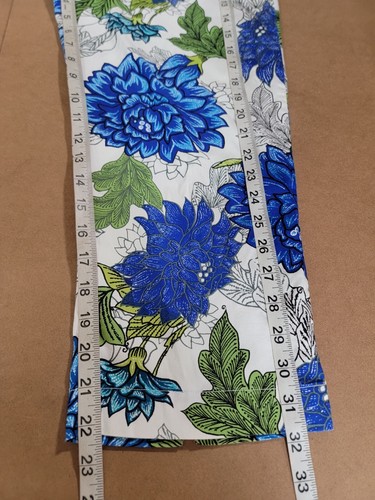 Pantalones al Tobillo CHICO'S Floral Cremallera Lateral Talla-0/4 - Imagen 7 de 8