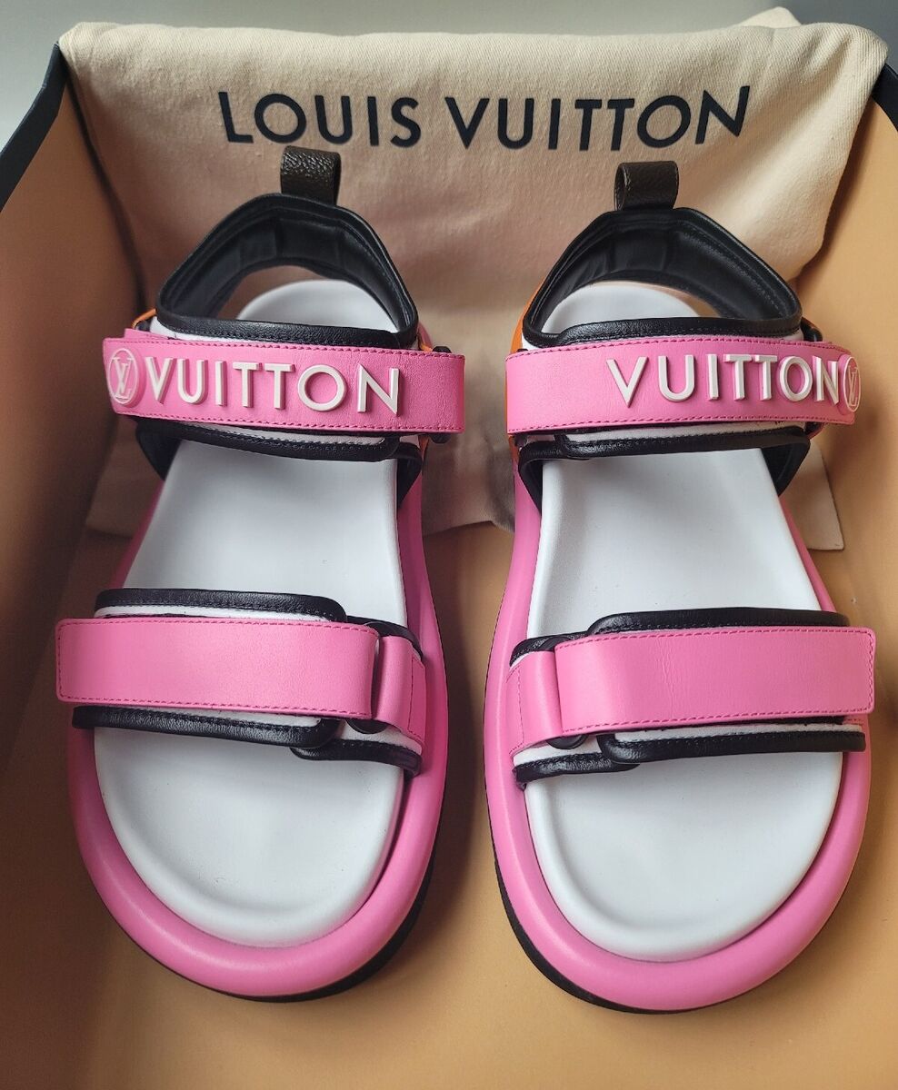 Louis Vuitton pool pillow comfort Flat Sandals Pink Pop 39 9 Louis Vuitton pool pillow comfort Flat Sandals Pink Pop 39 9