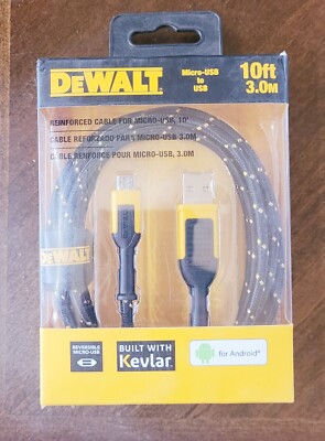 Braided Cable Dewalt Iphone Charger 10ft Dewalt Phone Charger