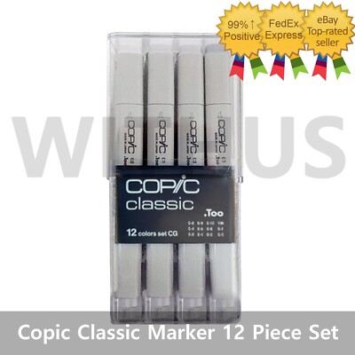 Copic Classic Twin Marker 12 Piece Set Cool Gray Artist Anime Comic Manga