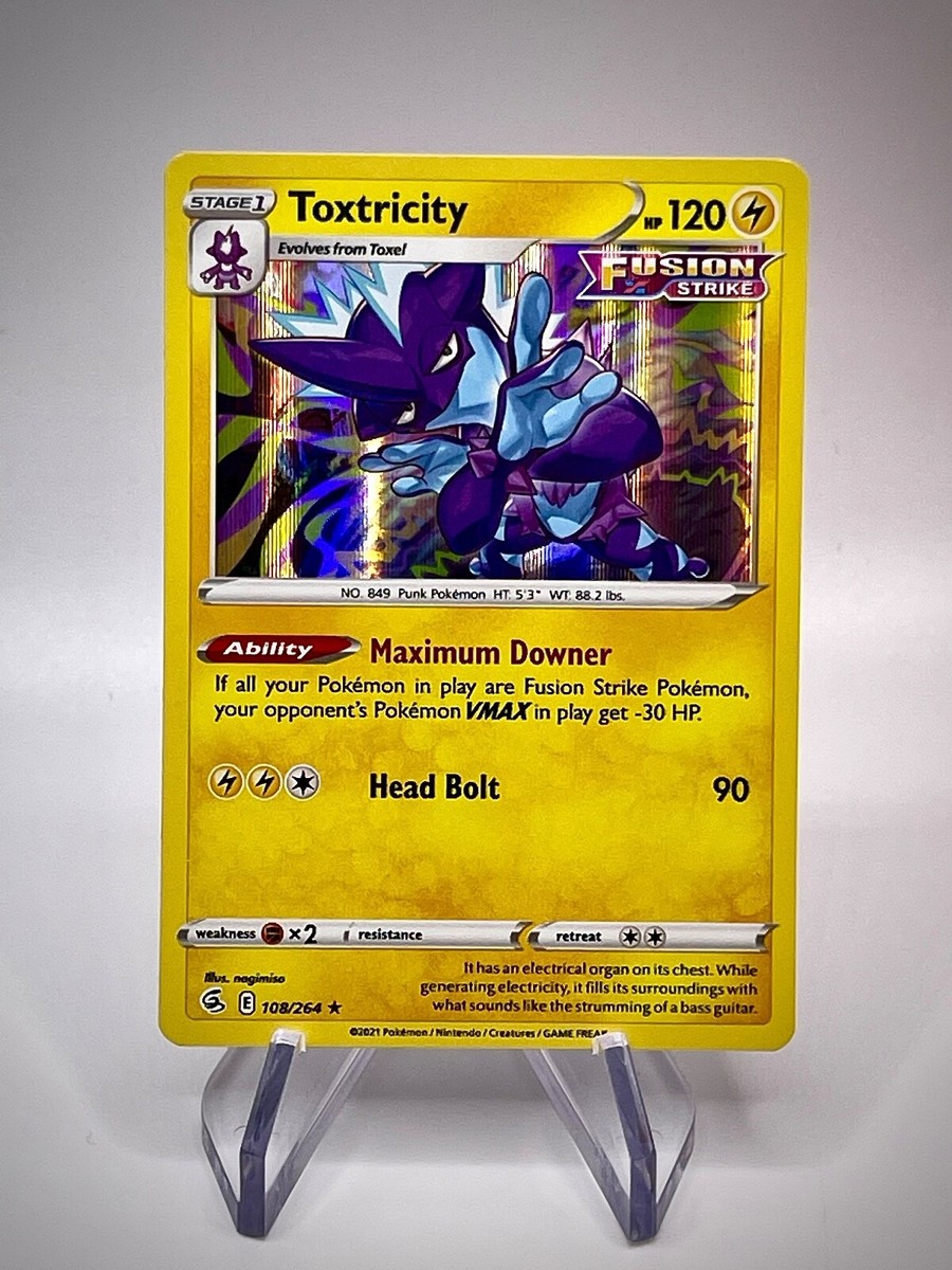 Pokmon TCG Toxtricity Fusion Strike 108/264 Holo Holo Rare Pokmon TCG Toxtricity Fusion Strike 108/264 Holo Holo Rare