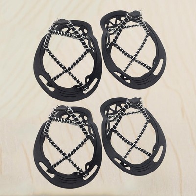 2 Pairs Snow Ice Boot Cleats Crampon Cleat Shoes Cover Snow Spikes Shoes