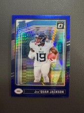 2024 Donruss Optic Jha'Quan Jackson Rated Rookie Blue Hyper Prism Titans