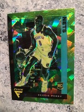 2020-21 Panini Flux #250 Reggie Perry Green Cracked Ice Prizm RC Free Shipping