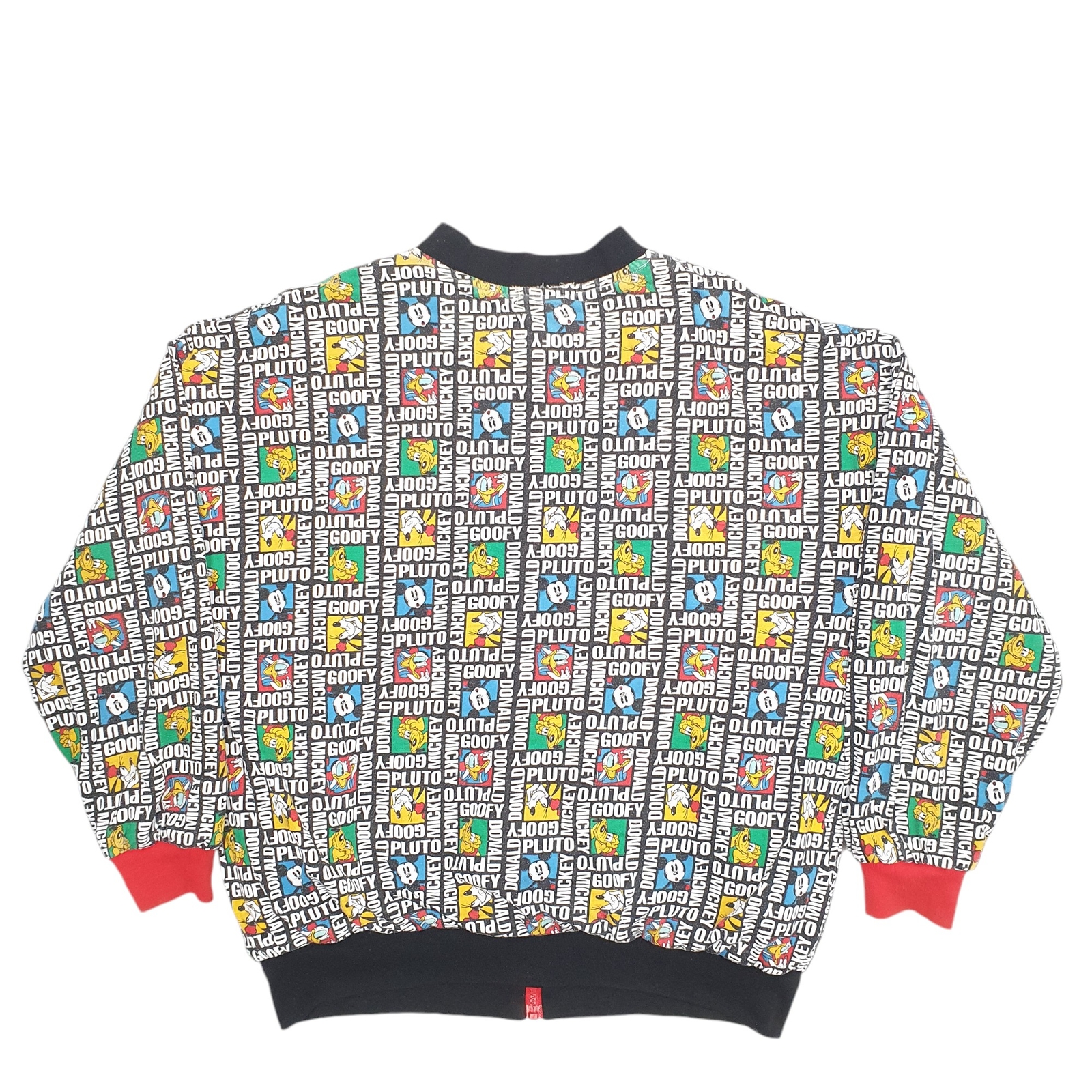 DISNEY Bomber Jacket Coat Cartoon Characters Reversible Jacket Mens L image 3