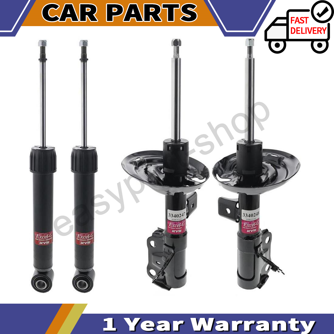 KYB Front Struts & Rear Shocks Fits 2019-2022 Toyota Avalon 3.5L