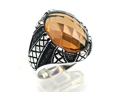 Men's 925 Sterling Silver Color Changing Gemstone Ring Size 9.75 US 