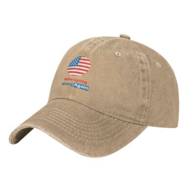 Make Lying Wrong Again Denim Hat Adjustable Baseball Cap