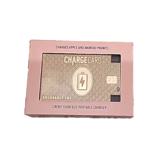 AquaVault ChargeCard Credit Card Size Portable Apple Android