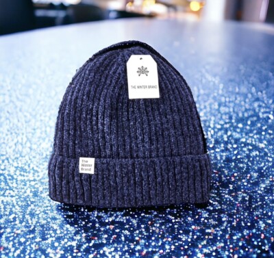 The Winter Brand Navy Chenille Beanie Hat NWT | eBay display picture 3