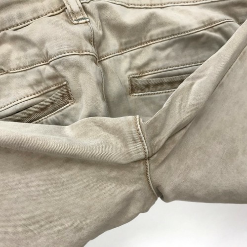 Anthropologie Chino Slim Cropped Pants Beige High Rise Cotton Stretch Women 26 - Picture 7 of 7