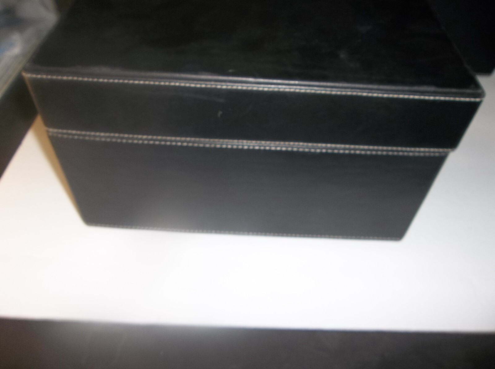 Lot of 9 CHOCOLATE FAUX LEATHER CD Storage Box Holder w/ Lid Holds 15