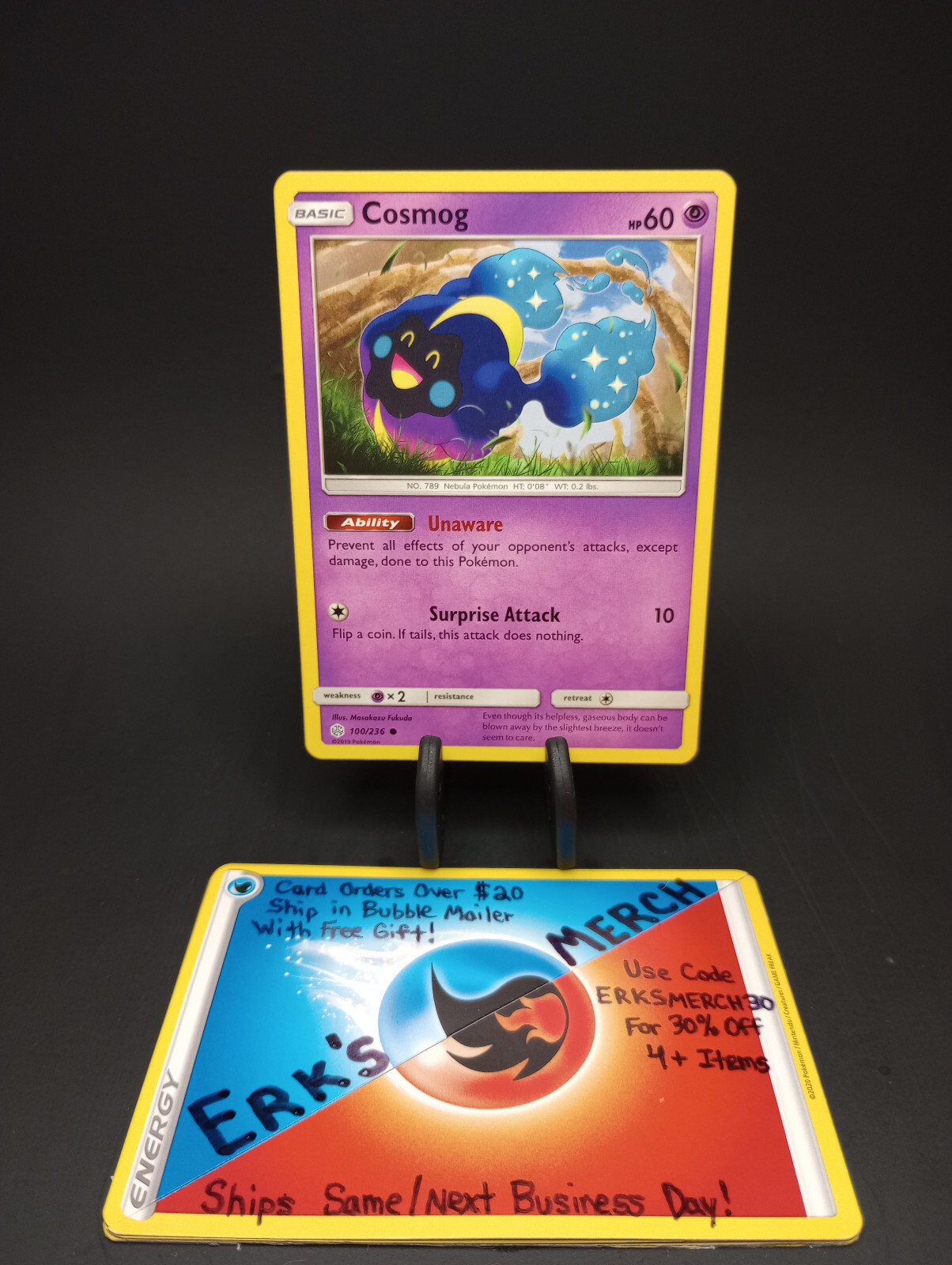 Cosmog 100/236 Cosmic Eclipse NM Regular Common Pokemon Card 