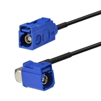 Eightwood 3M Fakra C Female to Fakra C Female Right Angle RG174 Extension Cable