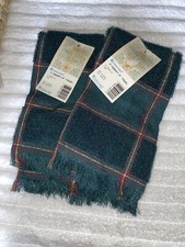 Charles Craft Cross Stich 14-Count Border Fingertip Towel Christmas New Set of 2
