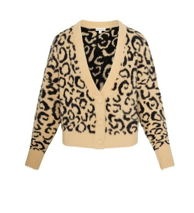 NUEVO VS Love for Lemons Acogedor Suéter Leopardo Mediano 