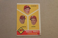 1960 TOPPS  PHILADELPHIA PHILLIES COACHES   BASEBALL  CARD #466