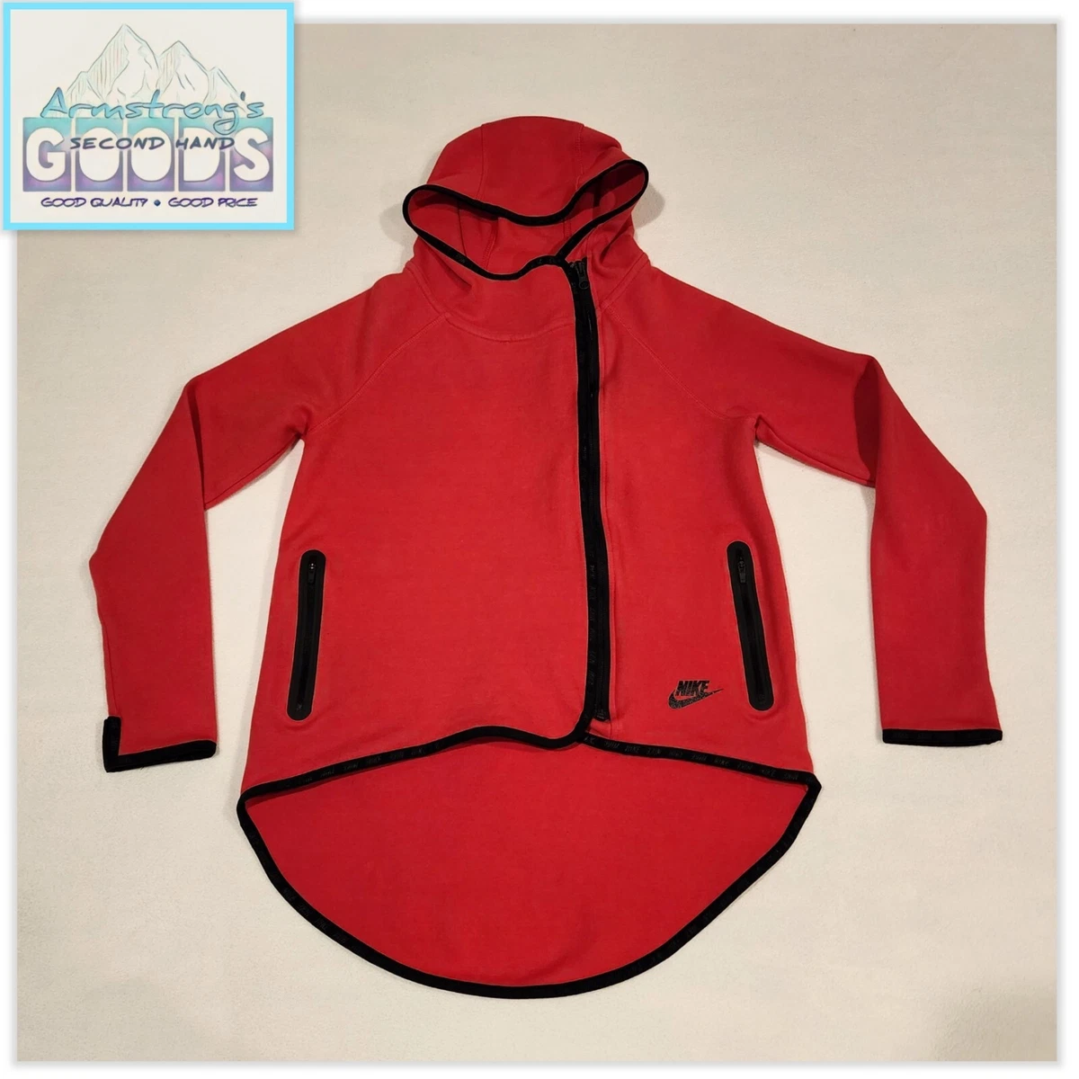 Nike Tech fleece full zip hoodie in red