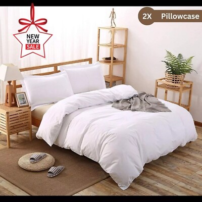 Baumwolle Bettwäsche Spannbettlaken Bettbezug weiß Hotel Bettwäsche Set Doppel & King