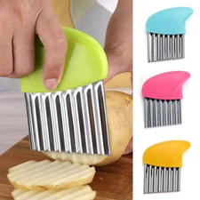Potato Wavy Cutter Chopper Vegetable Fruit Slicer Stainless Steel Kitchen Tools