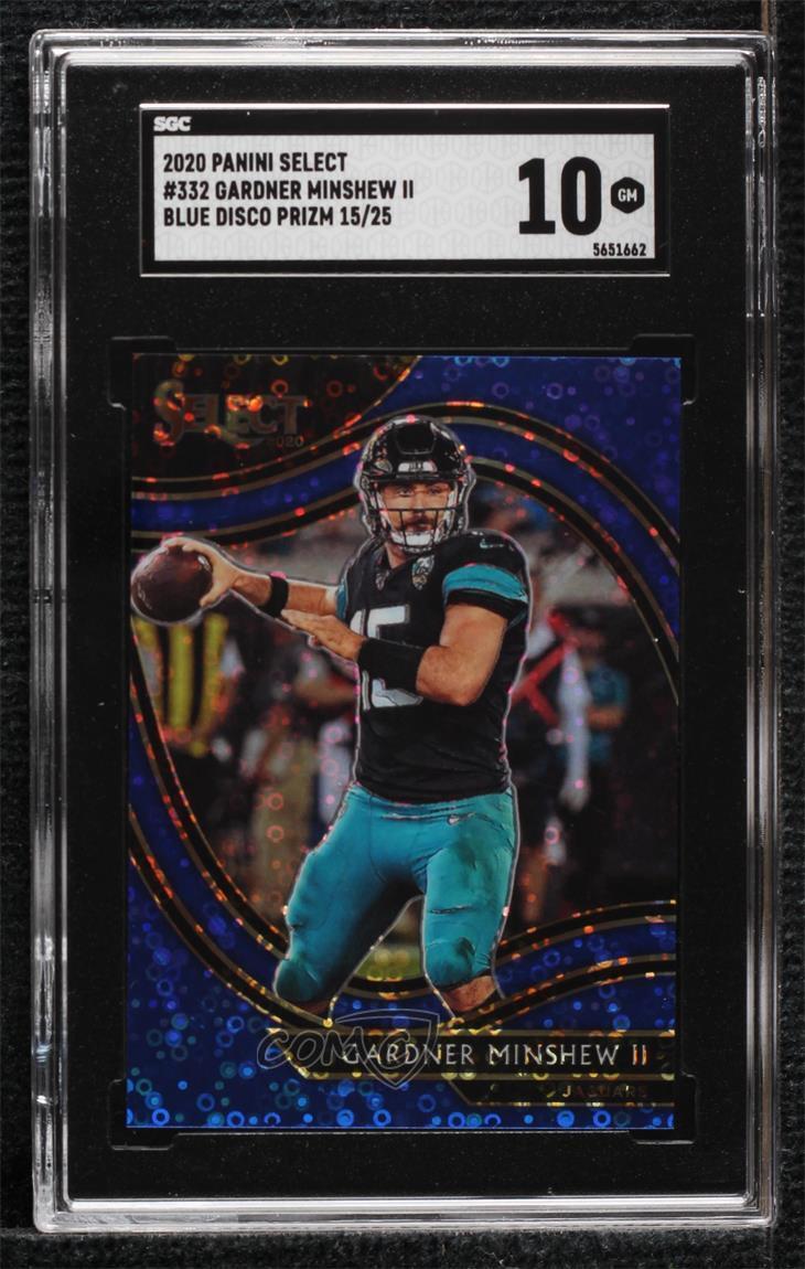 2020 Panini Select Field Level Blue Disco Prizm 332 Gardner Minshew