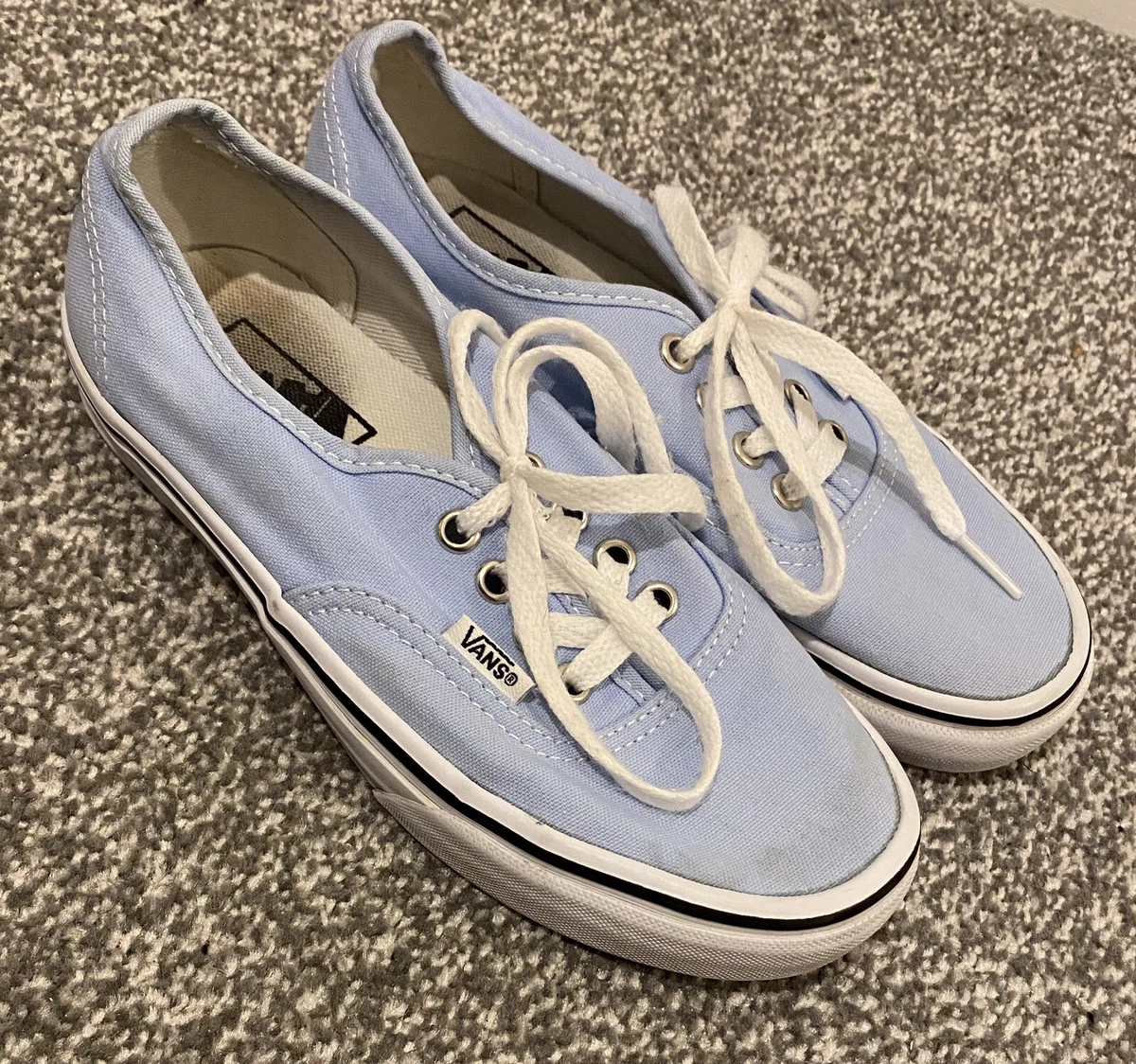 Light baby blue vans cheap