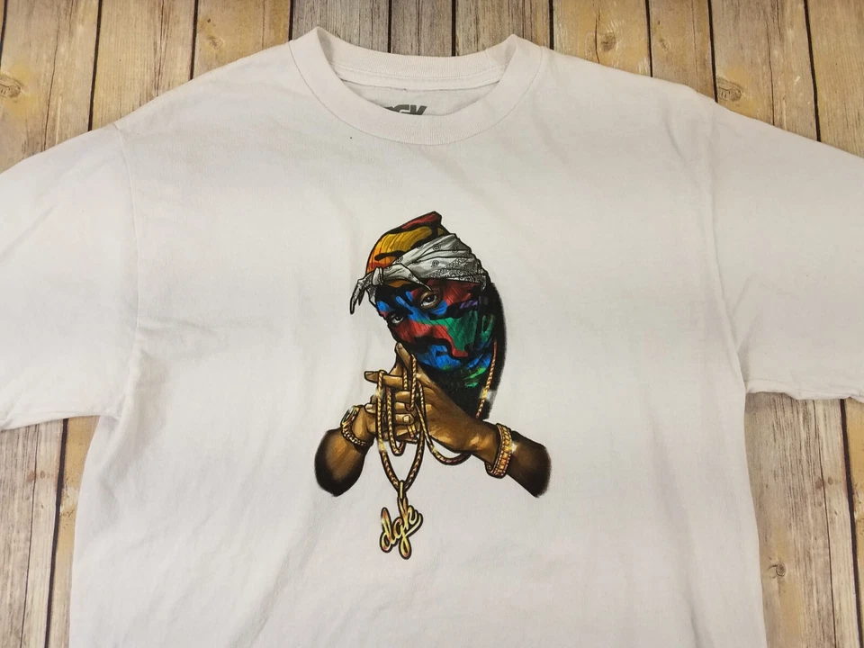 Camiseta DGK Westside Tupac Shakur 2pac Para Hombre Talla M Mangas Cortas Gráfico B8 Foto 2 de 4