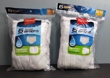 2 X Hanes Boys' Cool Comfort Wicking Briefs Underwear 6 Pairs Size M - New