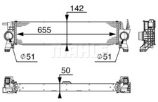 MAHLE CI 153 000P Ladeluftkühler für MERCEDES-BENZ VITO Kasten (W447)