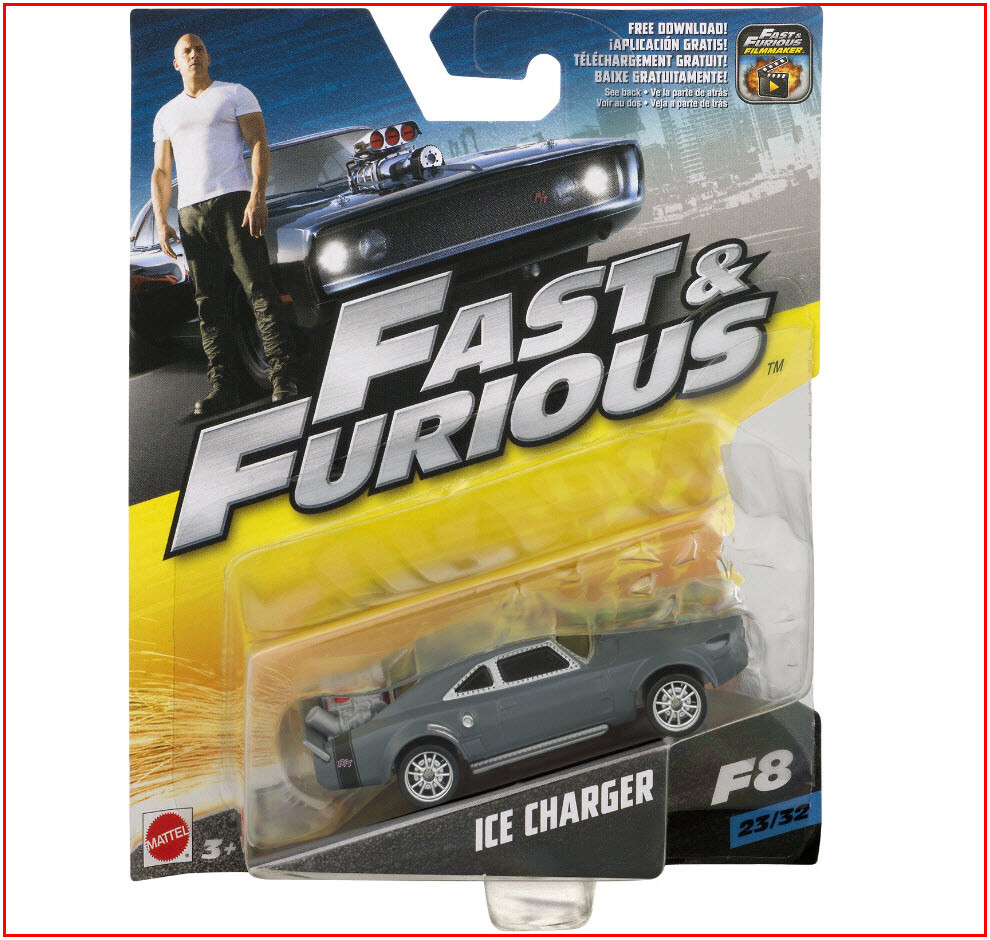 Mattel 2016 - Fast & Furious F8 Dom's ICE CHARGER Car -1:55 23/32