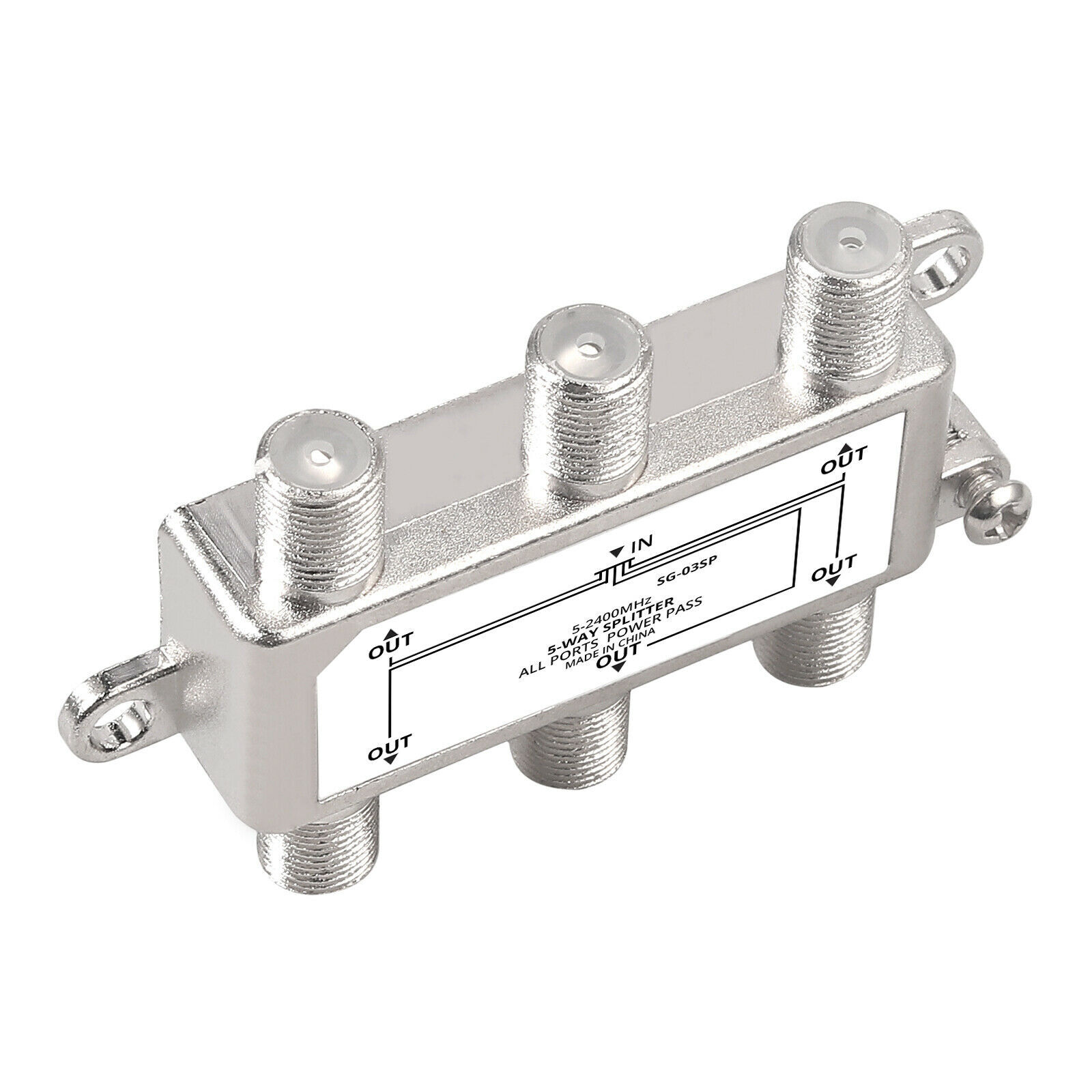 5Way Coax Cable Splitter MoCA 52400MHz for splitting Aerial Cable TV