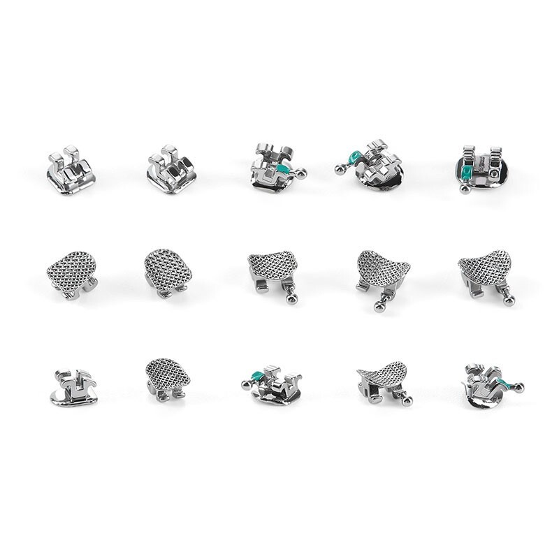 AZDENT Plus Dental Orthodontic Metal Brackets Braces Standard Roth 0.018 Hooks 3