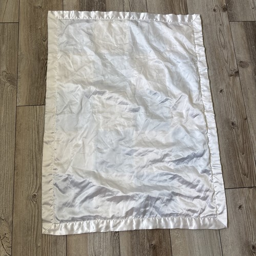 Just Born Baby Blanket Patchwork Satin Trim Minky Blue White - Picture 5 of 5