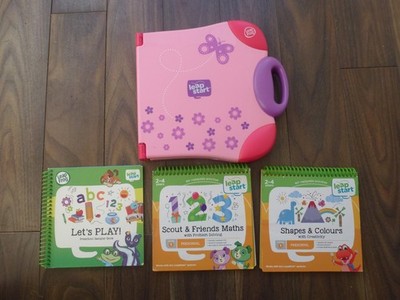 LeapFrog LeapStart Pink Lernsystem Bundle 3 Aktivitätsbücher - voll funktionsfähig