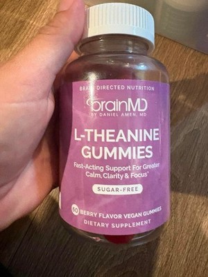 BRAIN MD -  L- THEANINE GUMMIES - SUGAR-FREE BERRY FLAVOR - 60 GUMMIES