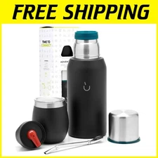 Complete Yerba Mate Gourd Set with Stainless Steel Straw